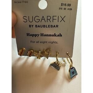 Sugarfix by BaubleBar Earrings Happy Hanukkah Holiday For All Eight Nights Set 3